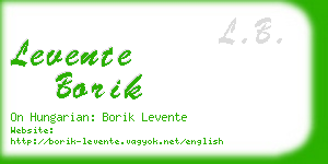 levente borik business card